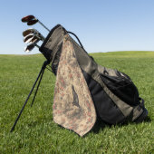 Red Toile Chinoiserie Cat Damask Golfhanddoek (Groen)