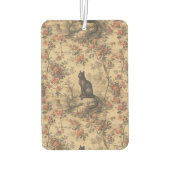 Red Toile Chinoiserie Cat Damask Luchtverfrisser (Achterkant)