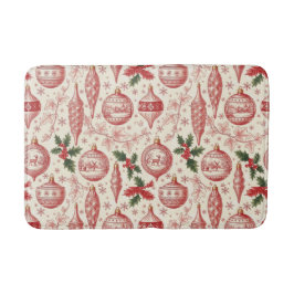 Red Toile Chinoiserie Christmas Ornaments Badmat