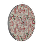Red Toile Chinoiserie Christmas Ornaments Dartbord (Voorkant Links)