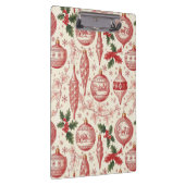 Red Toile Chinoiserie Christmas Ornaments Klembord (Rechts)