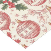 Red Toile Chinoiserie Christmas Ornaments Medium Tafelloper (Hoek)