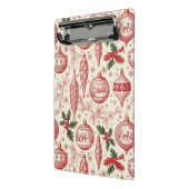 Red Toile Chinoiserie Christmas Ornaments Mini Klembord (Angled2)