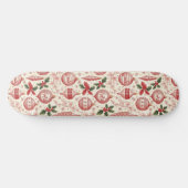 Red Toile Chinoiserie Christmas Ornaments Persoonlijk Skateboard (Horizontaal)