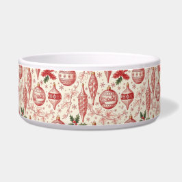 Red Toile Chinoiserie Christmas Ornaments Voerbakje