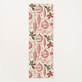 Red Toile Chinoiserie Christmas Ornaments Yogamat