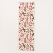 Red Toile Chinoiserie Christmas Ornaments Yogamat (Achterkant)