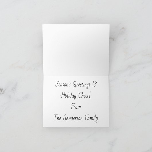 Red Toile Christmas Kaart (Binnen)