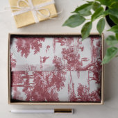 Red Toile Countryside Scene (6) Tissuepapier (Geschenk)