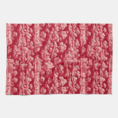 Red Toile-de-Jouy Theedoek (Horizontaal)