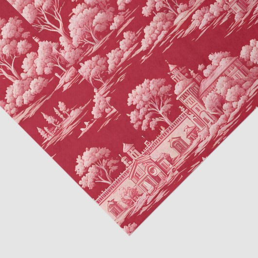 Red Toile de Jouy Tissuepapier (Detail)