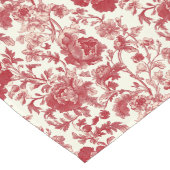 Red Toile Elegance - Classic Floral Design Lange Tafelloper (Hoek)
