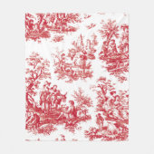 Red Toile Fleece Deken (Voorkant)