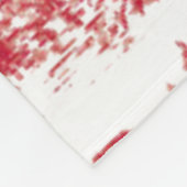Red Toile Fleece Deken (Hoek)