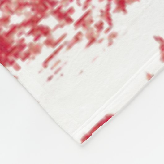 Red Toile Fleece Deken (Hoek)