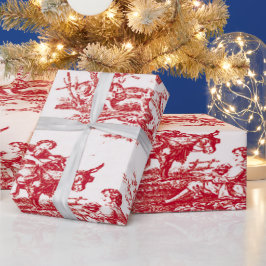 Red Toile Holiday Cadeaupapier