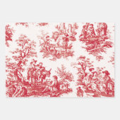 Red Toile Inpakpapier Vel (Voorkant)