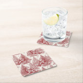 Red Toile Kartonnen Onderzetters (Insitu)