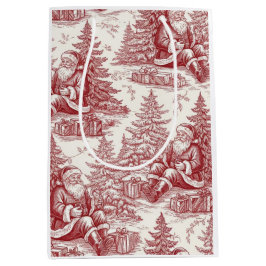 Red Toile Medium Cadeauzakje
