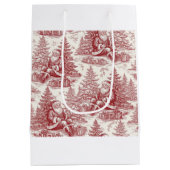 Red Toile Medium Cadeauzakje (Achterkant)