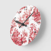 Red  Toile Ronde Klok (Hoek)