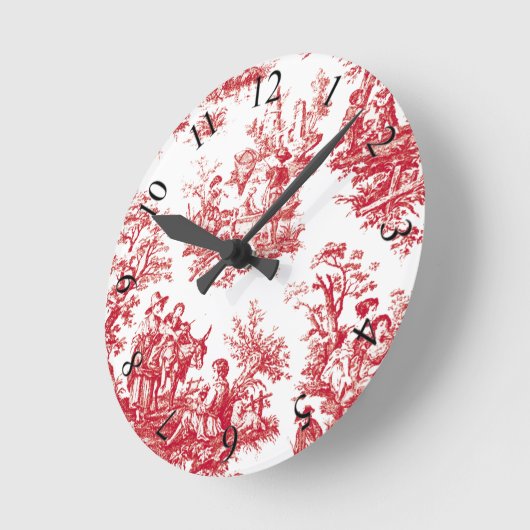 Red  Toile Ronde Klok (Hoek)