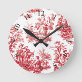 Red  Toile Ronde Klok (Voorkant)