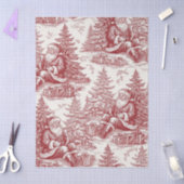 Red Toile Tissuepapier (Craft)