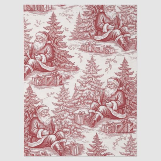 Red Toile Tissuepapier (Voorkant)