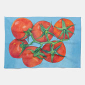 Red Tomaten blue Kitchen Towel Theedoek (Horizontaal)