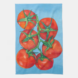 Red Tomaten blue Kitchen Towel Theedoek