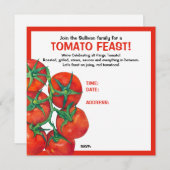 Red Tomaten Feast Invitation Card Kaart (Voorkant / Achterkant)