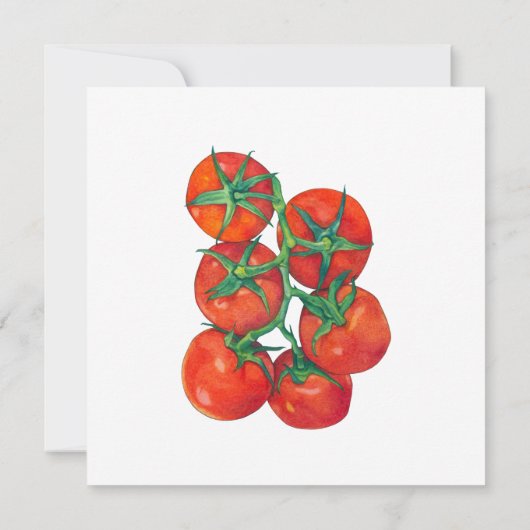 Red Tomaten Feast Invitation Card Kaart (Achterkant)