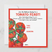 Red Tomaten Feast Invitation Card Kaart (Voorkant)