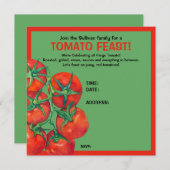 Red Tomaten green feast Invitation Card Kaart (Voorkant / Achterkant)