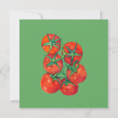 Red Tomaten green feast Invitation Card Kaart (Achterkant)