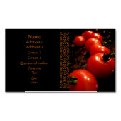 Red Tomato Elegant Black Brown Magnetisch Visitekaartje (Voorkant)