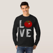 Red Tomato Gardener I Love Gardening Vegetables Ve T-shirt (Voorkant volledig)