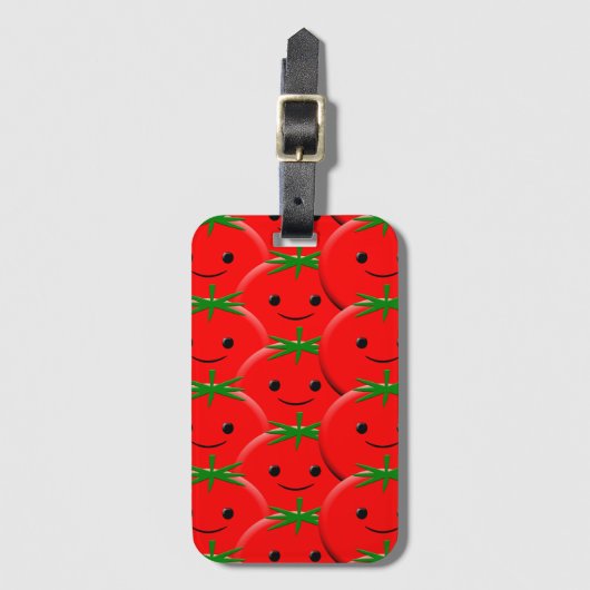Red Tomato Pattern Bagagelabel (Voorkant (verticaal))