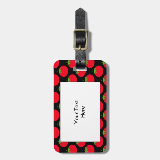 Red Tomato Pattern. Bagagelabel (Voorkant verticaal)