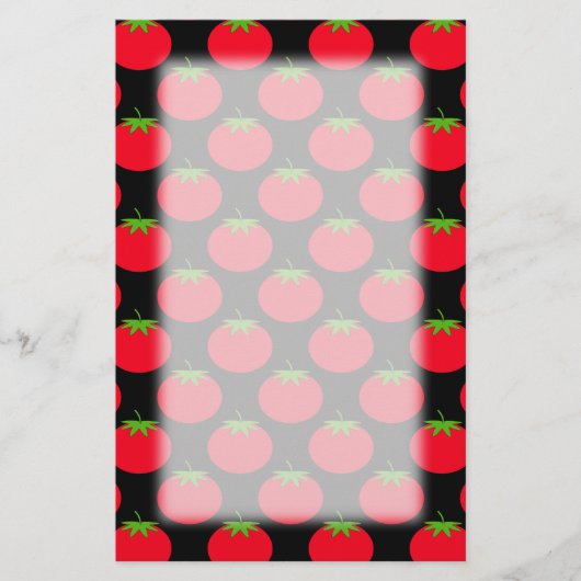 Red Tomato Pattern. Briefpapier (Voorkant)