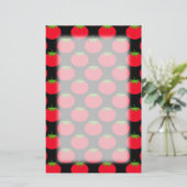 Red Tomato Pattern. Briefpapier (Staand voorkant)