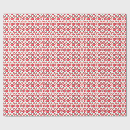 Red Tomato Pattern doet zo grappig Cadeaupapier (Vlak)
