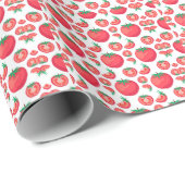 Red Tomato Pattern doet zo grappig Cadeaupapier (Rol Hoek)