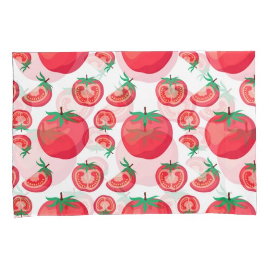 Red Tomato Pattern doet zo grappig Kussensloop (Voorkant-Rechts)