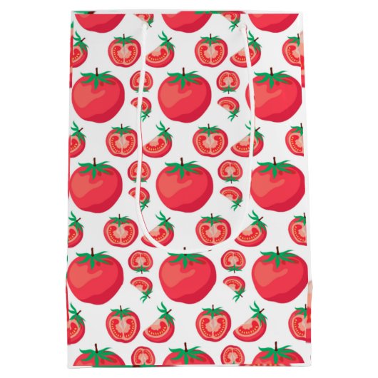 Red Tomato Pattern doet zo grappig Medium Cadeauzakje (Achterkant)