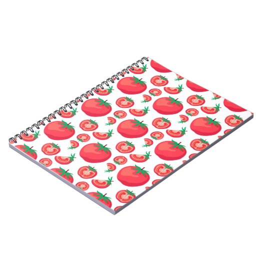 Red Tomato Pattern doet zo grappig Notitieboek (Linkerzijde)