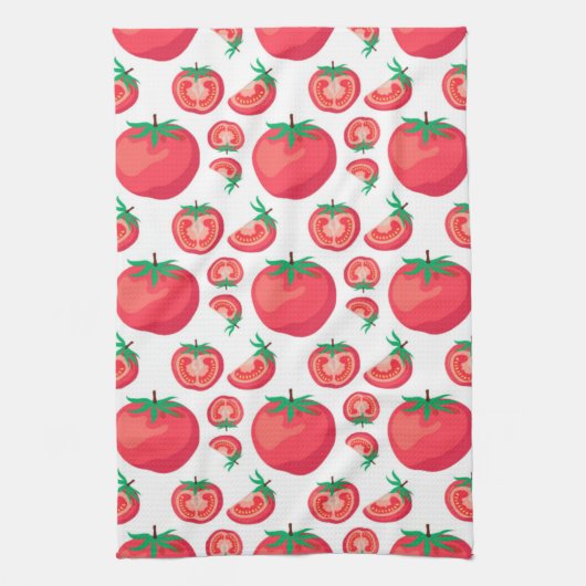 Red Tomato Pattern doet zo grappig Theedoek (Verticaal)