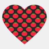 Red Tomato Pattern. Hart Sticker (Voorkant)
