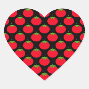 Red Tomato Pattern. Hart Sticker